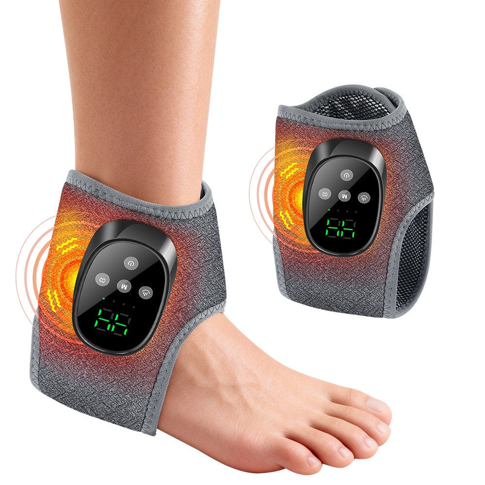 Rechargeable Heated Ankle Massager with Vibratio Cordless Ankle Therapy Support