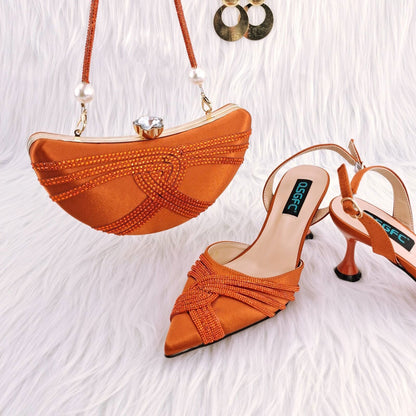 With Cashew Bag Exquisite Banquet Ladies Shoes And Bag