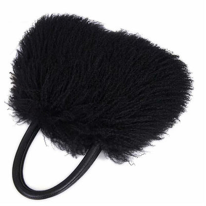 Women Real Mongolian Sheep Fur Handbags Ladies Casual Fluffy Fur Tote Bags