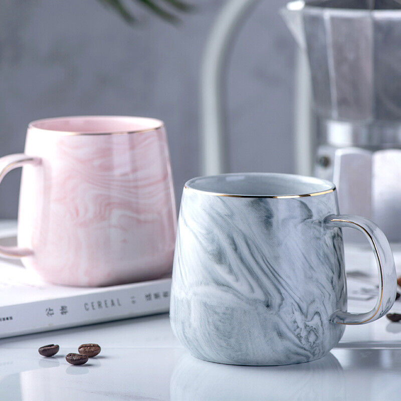 Nordic Style Marble Pattern Ceramic Coffee Mugs Breakfast Milk Tea Cup Gift