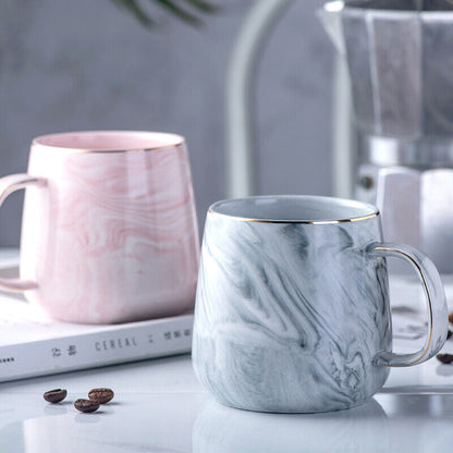 Nordic Style Marble Pattern Ceramic Coffee Mugs Breakfast Milk Tea Cup Gift
