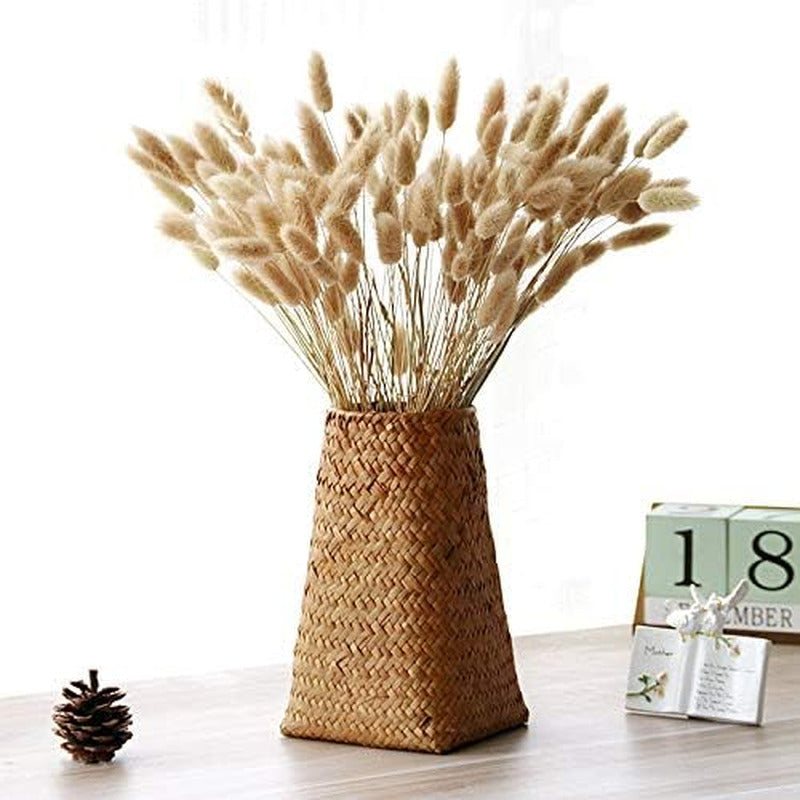 Rattan Basket Pastoral Bamboo Room Flower Arranger Vase Home Decoration Gift