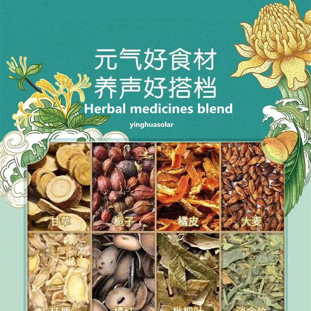 Health Herbal Tea Nourishing Throat 北京同仁堂胖大海雪梨枇杷茶栀子金银花菊花罗汉果大麦薄荷桔梗清润养生咽喉茶5g*24袋/盒