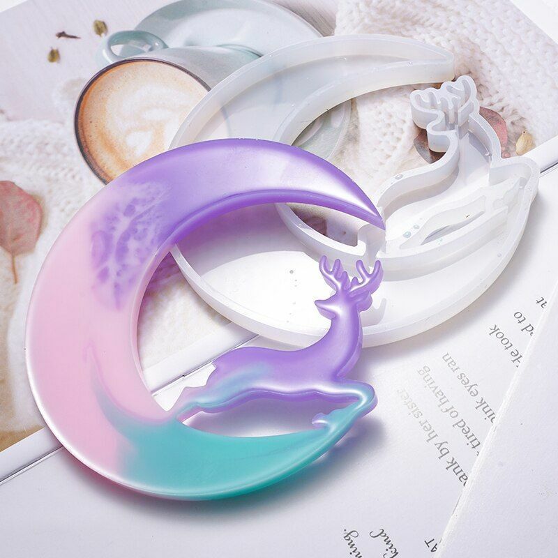 4Pcs/Set Fairy Tale Moon Animal Unicorn Mold Silicone Jewelry Craft Making Tools