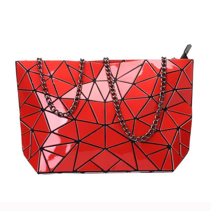 Chain Shoulder Bag Fashion Geometric Messenger Bag Crossbody Clutch 28*7.5*18CM