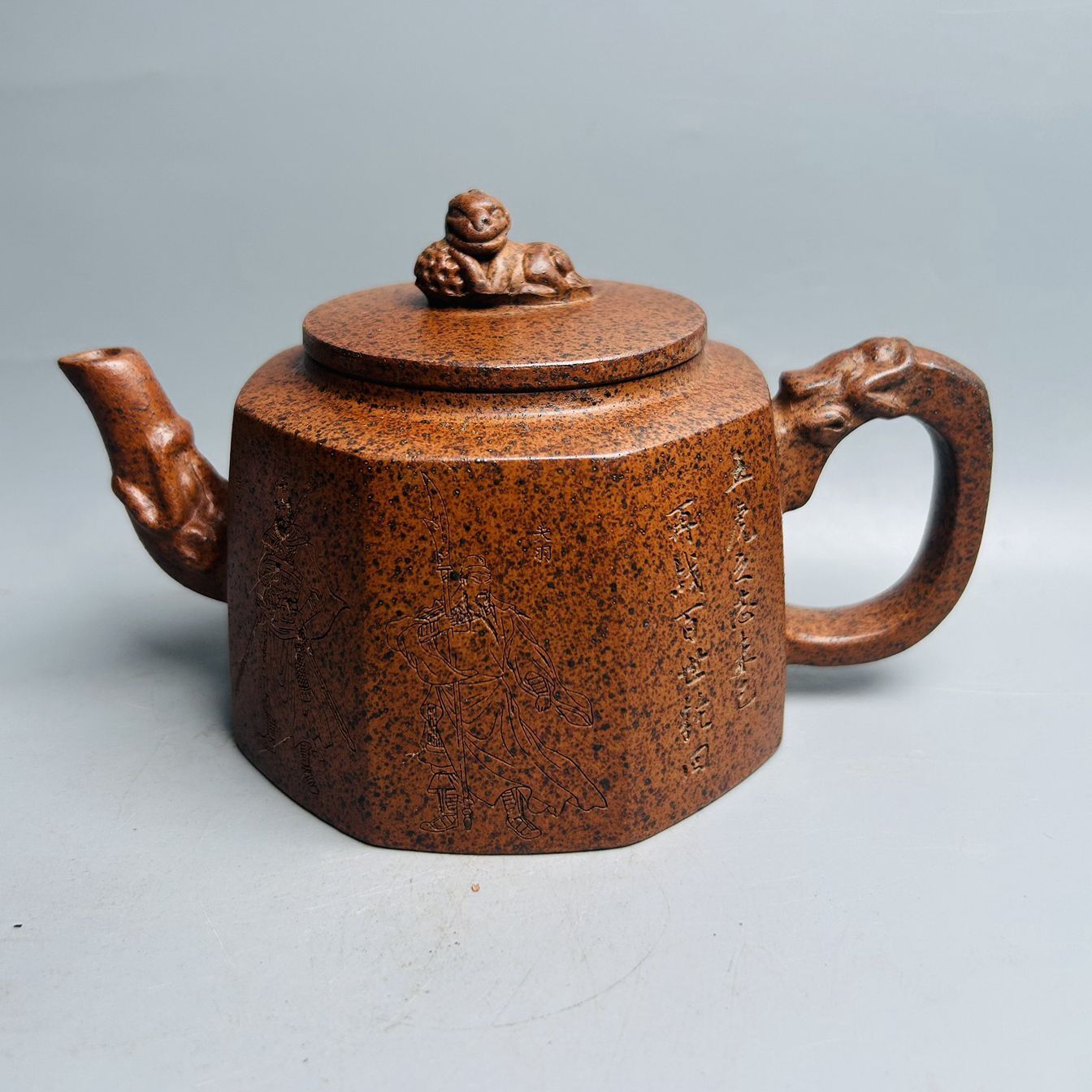 Chinese Yixing Purple Clay Teapot Tea Set Pot Zisha Ceramic Cute Decor Figurine
