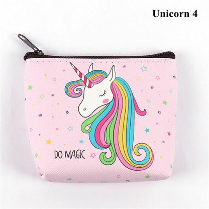 Mini Portable Bags Women Girl Unicorn/Flamingo Printing Coin Purse Holder Wallet