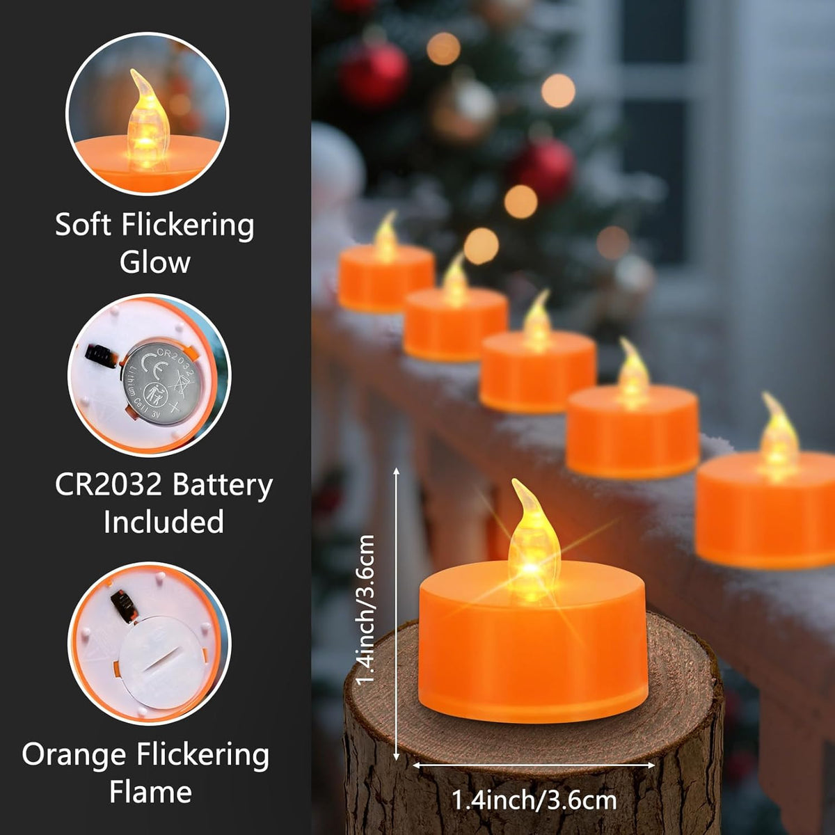 Tea Lights Battery Operated Candles LED Tea Lights Flameless Candles 200+ Hours