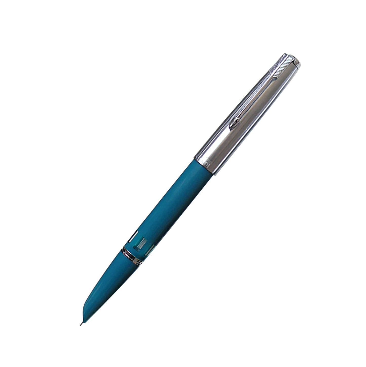 Blue 138mm Wing Sung 601 Steel Cap Vacumatic Fountain Pen F Nib 0.5mm Ink Pen B
