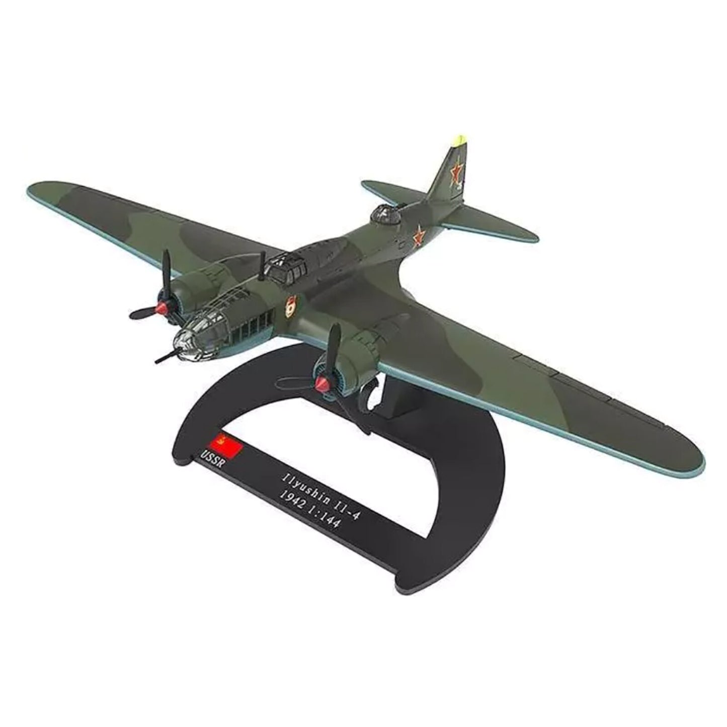 Alloy 1/144 Scale WWII Soviet IIyushin II-4 Bomber Airplane Model Collection