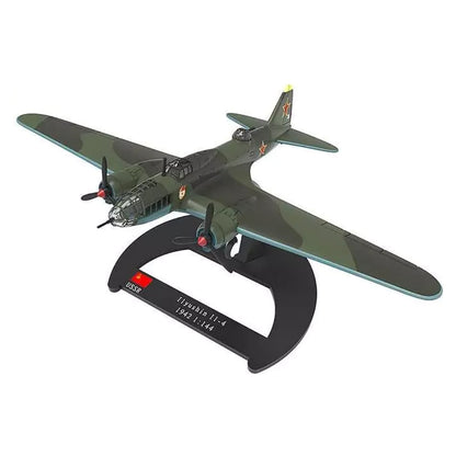 Alloy 1/144 Scale WWII Soviet IIyushin II-4 Bomber Airplane Model Collection