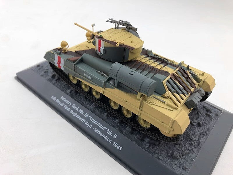 1/43 Infantry Main Battle Tank "valentine" Mk.II Alloy Tank Model Finished Toys