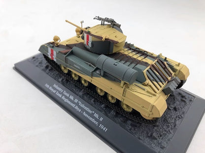 1/43 Infantry Main Battle Tank "valentine" Mk.II Alloy Tank Model Finished Toys