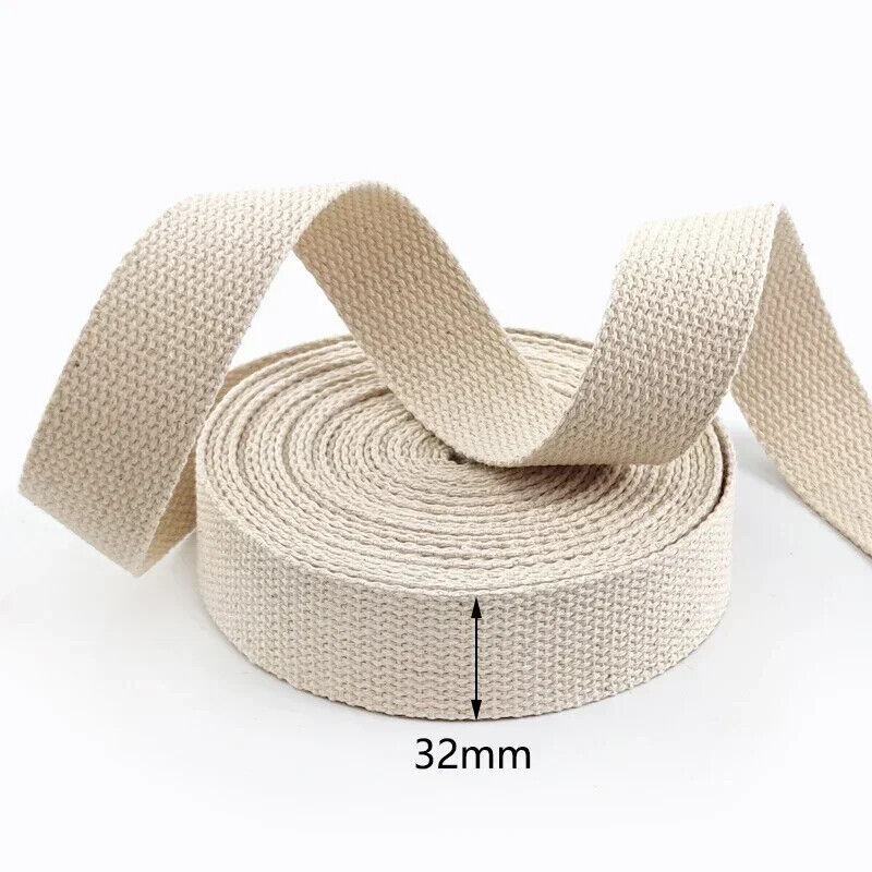 Belt Strapping 9Meter Polyester Cotton DIY Webbing Ribbon Backpack Strap 20~50mm