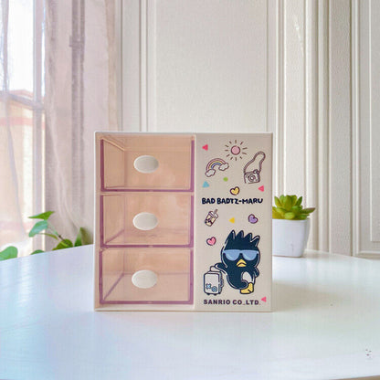 Cute Kuromi Girl Desktop Multi grid Cosmetics Storage Box Creative Pen Holder
