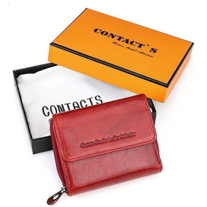 Leather Wallet Women Clutch Bag Coin Purse Small Card Holder 10*12*3.5 CM 160 G