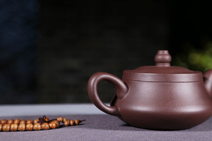 Original Ore Real Yixing Zisha Tea Pot Marked Hand Carved Master Cup Purple Clay
