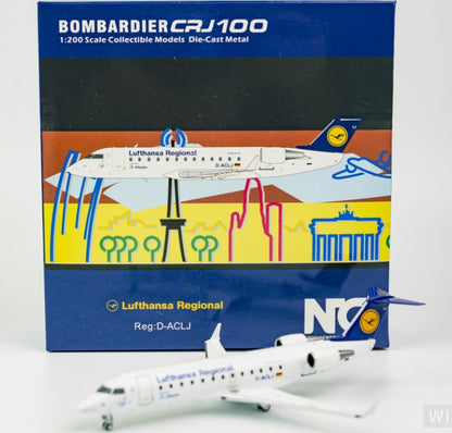 1:200 NG Model Lufthansa Bombardier CRJ200 Passenger Airplane Diecast Model