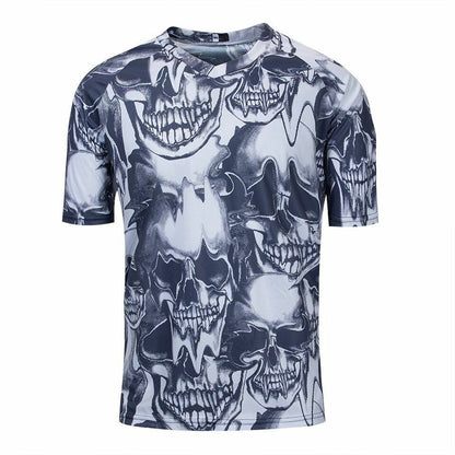 Downhill Jersey Skull Men Mountain Bike Offroad MX Cycling Clothes MTB Bicycle