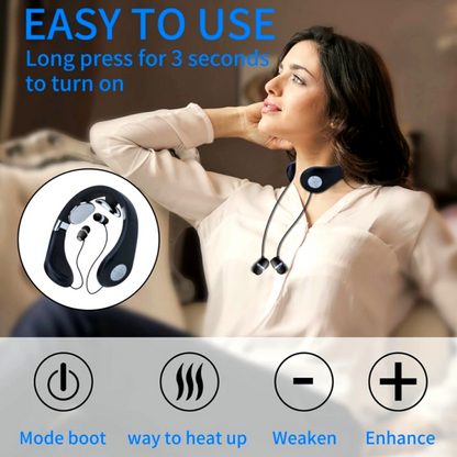 2 en 1 Masaje Masage Masajeador con Audifonos Musica Alivio de Dolor 15 Level
