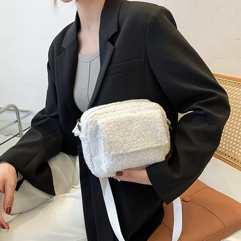 Shoulder Bag Vintage Wool Small Chain Crossbody Bag Traveling Shopping S/M/L 1PC