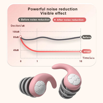 Reusable Silicone Ear Plugs Noise Cancelling Earplugs Protector Study Sleep Swim