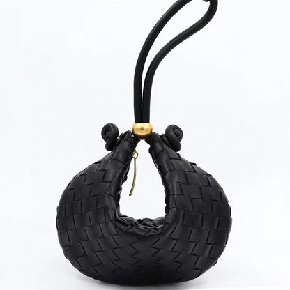 Hand-woven Cowhide Leather Handbag Soft Crisscross Purse 33*25*5 CM 29*25*10 CM
