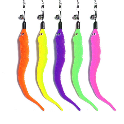 5Pcs Cat Teaser Toy No Wand Plush Colorful Kitten Replacement With Bell Training