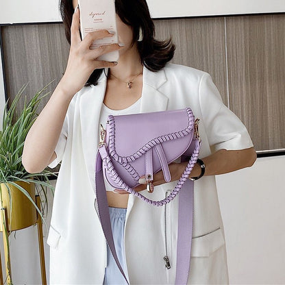 Women Bag One Shoulder Handle Trendy Zipper Polyester Ornament Bag Handbags 1 PC