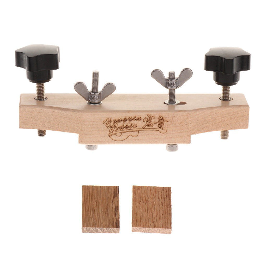 New Practical Maple Stainless Steel Guitar Bridge Clamp Luthier Repair Tools