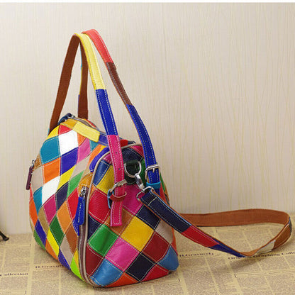 Designer Women'S Genuine Leather Multi-color (Random) Handbag Tote Shoulder Bags