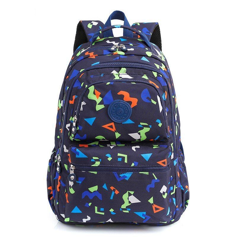 Backpack Large School Bags Anti-theft Nylon Waterproof Travel Rucksack Polyester