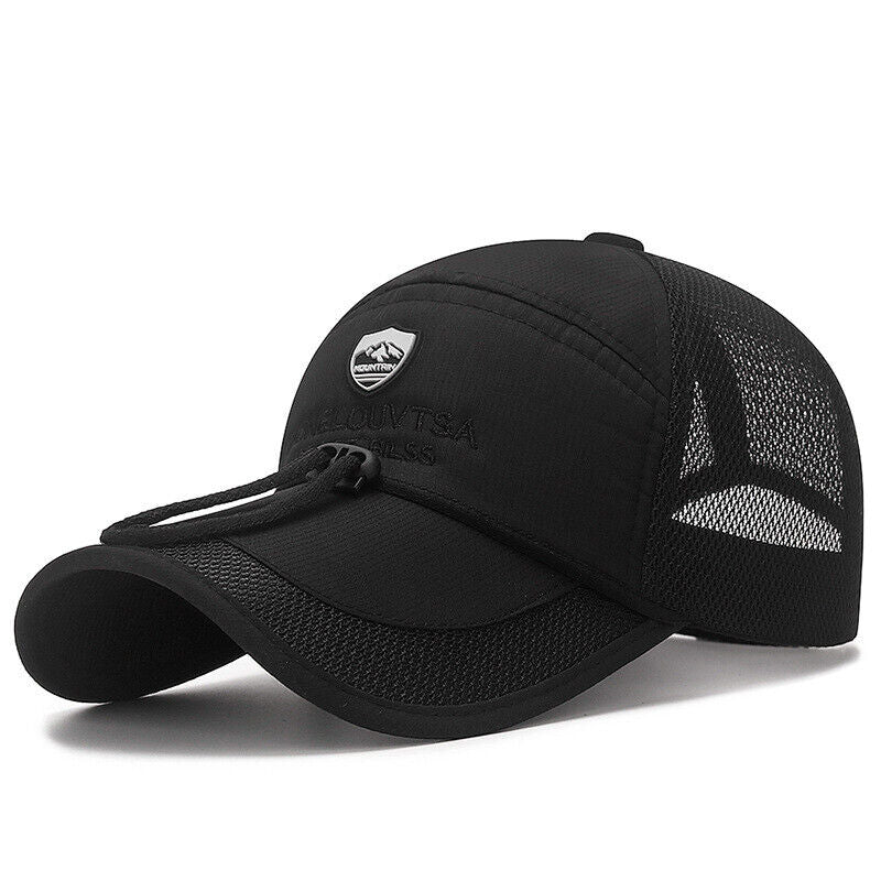 Sports Sun Hat Baseball Cap Mesh Fishing Cap Visor Hat Unisex Fishing Sport