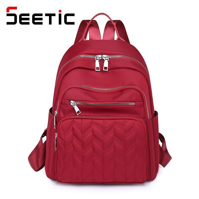 Oxford Backpack Women School Bag Ladies Travel Bag Pockets Backpack Female