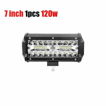LED Light Bars 7 Inch 120W Combo Spot Flood Beam 4x4 Spot 12V 24V 4WD Headlight
