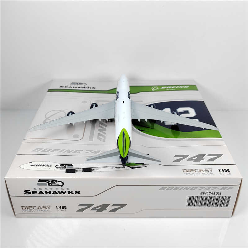 1:400 JC Wings SEAHAWKS BOEING B747-8 Passenger Airplane Diecast Model