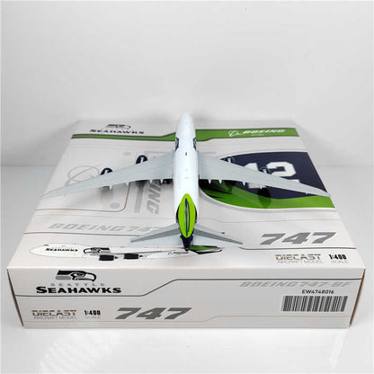 1:400 JC Wings SEAHAWKS BOEING B747-8 Passenger Airplane Diecast Model