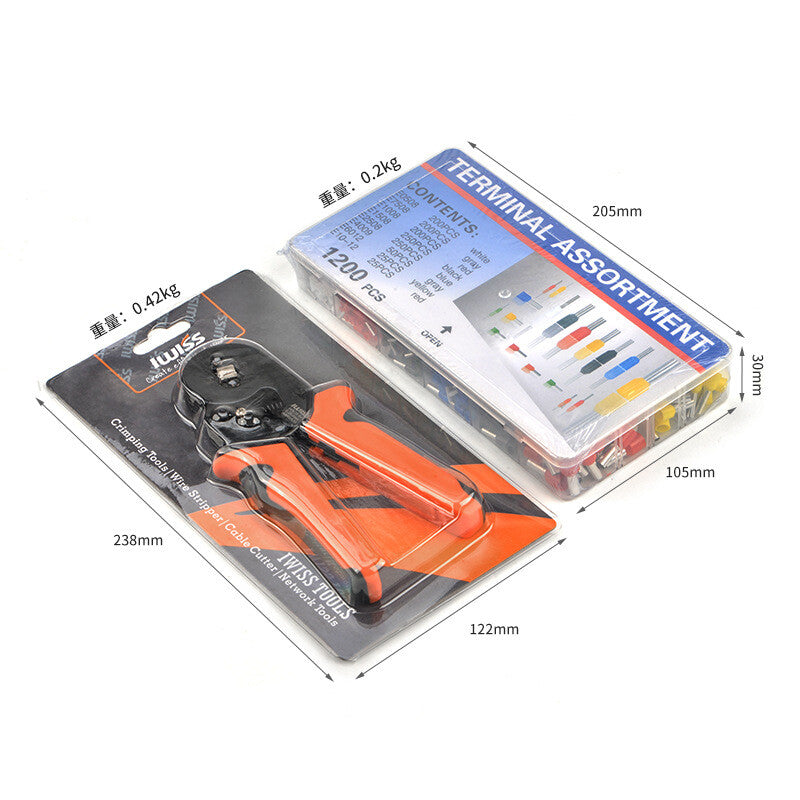 HSC8 6-4A Crimping Pliers Tubular Terminal Crimper Household Electrical Kit Tool