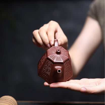 Traditional Craft Real Yixing Zisha Purple Grit Tea Pot Marked Handmade Pot New