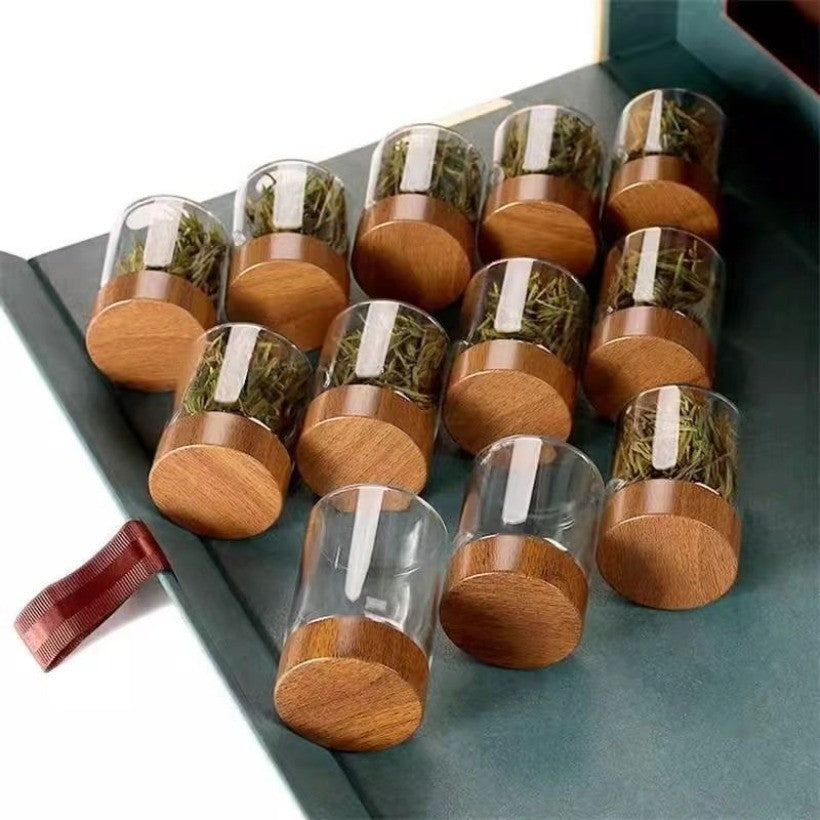 Mini Glass Sealed Jar Dispenser Bottle Portable Tea Storage Small Empty Bottle
