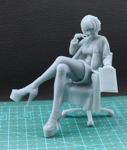1/24 resin figures model Fantasy Japanese anime female nurse 3D print Unpainted