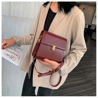 Women's Shoulder Bag Autumn Square Bag Ladies Crossbody Purses Texture Femme