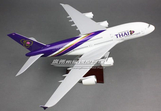 45CM THAI AIRBUS A380 HS-TUC Passenger Airplane Resin Aircraft Aeroplane Model