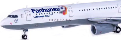 for Herpa Lufthansa for Airbus A321 D-AIDG Fanhansa 1:200 plane Pre-built Model