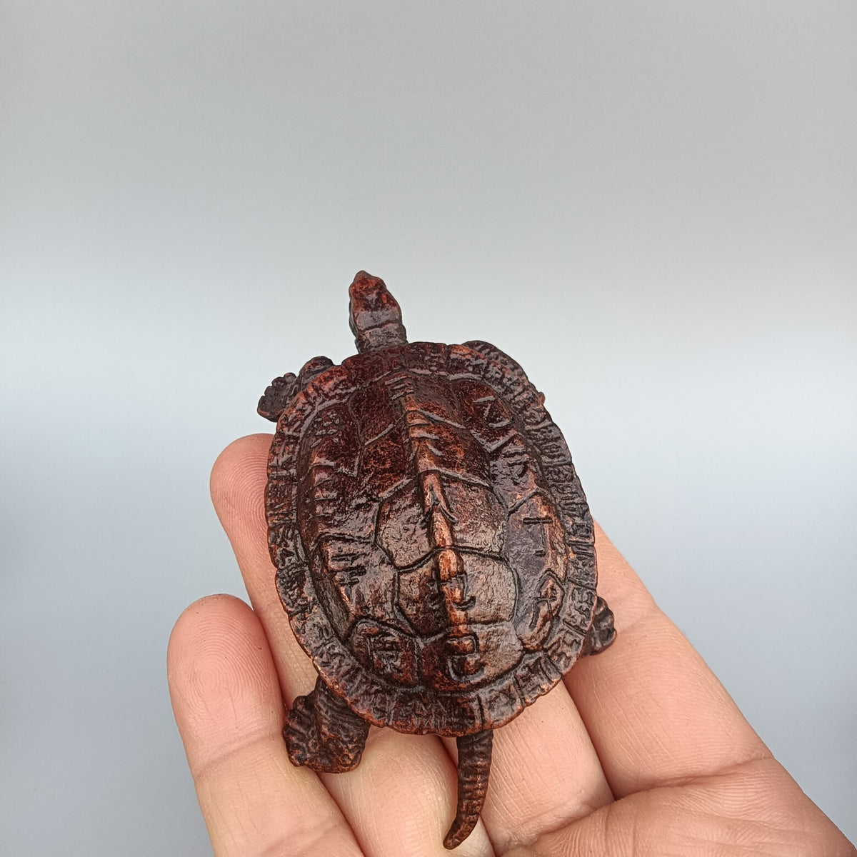 Chinese Bronze Turtle Tea Pet Home Decoration Statue-