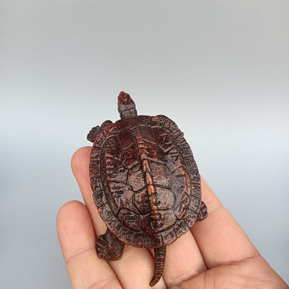 Chinese Bronze Turtle Tea Pet Home Decoration Statue-
