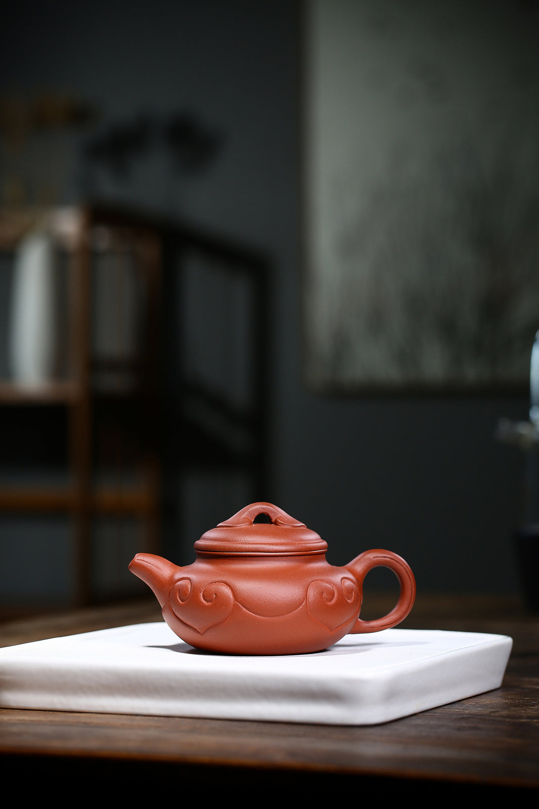 China Yixing Zisha Pottery Plain Cement Clay Handmade 250cc As One Wishes Teapot