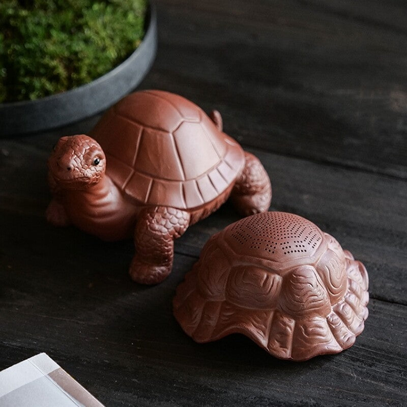 Creative Tea Pet Filter Net Turtle Statue Yixing Zisha Purple Clay Tea Play New