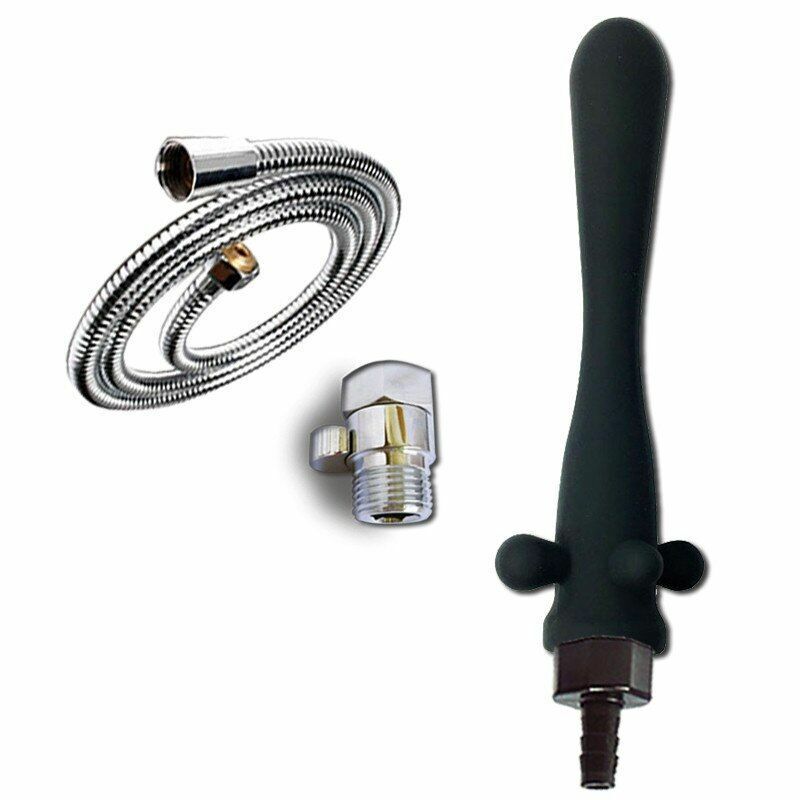 Shower Nozzle Silicone Enema Healthy Rectal Anal Syringe Douche System Vaginal
