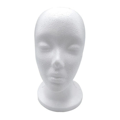 Flocking Female Foam Mannequin Head Model Hat Wig Display Stand Rack White E1j6